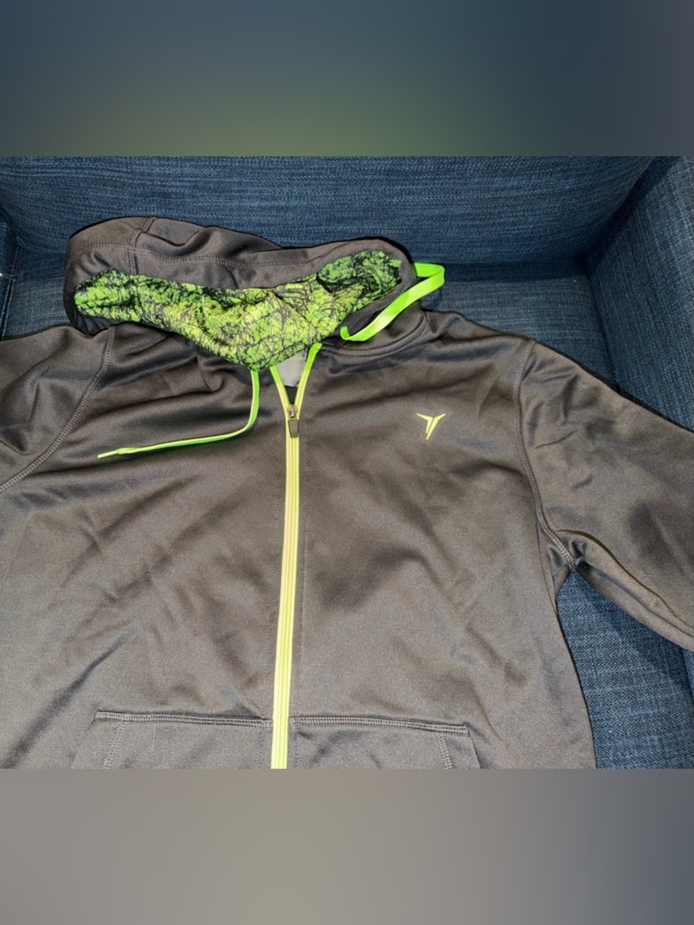 Old Navy Black Jacket with Neon Green Trim